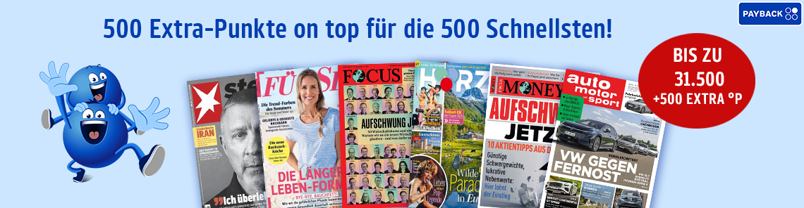 500 Extra-Punkte on top für die 500 Schnellsten!