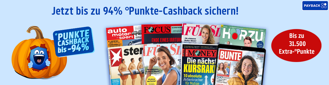Jetzt bis zu 94% Punkte-Cashback sichern