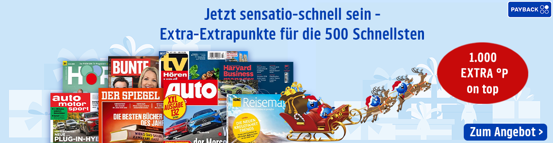 Jetzt sensatio-schnell sein - Extra-Extrapunkte für die 500 Schnellsten