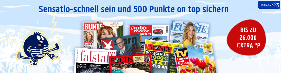 Jetzt sensatio-schnell sein - Extra-Extrapunkte für die 500 Schnellsten