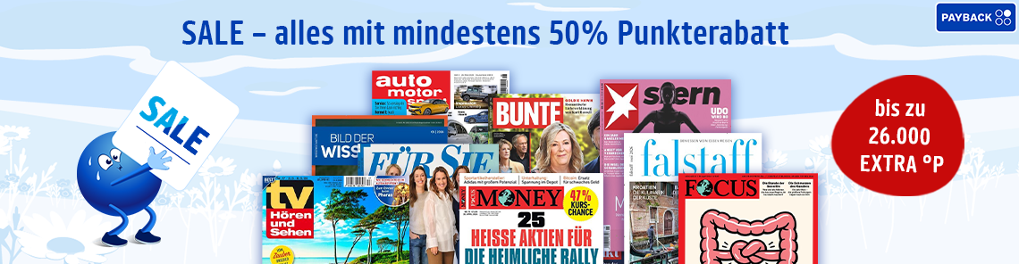 SALE - alles mit mindestens 50% Punkterabatt
