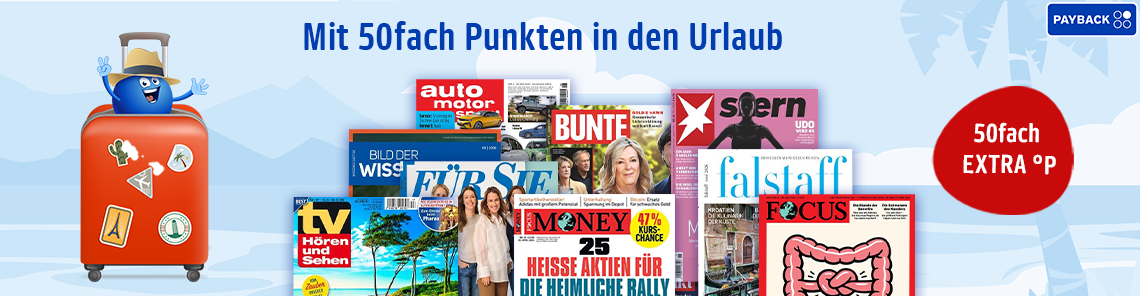 Mit 50fach Punkten in den Urlaub
