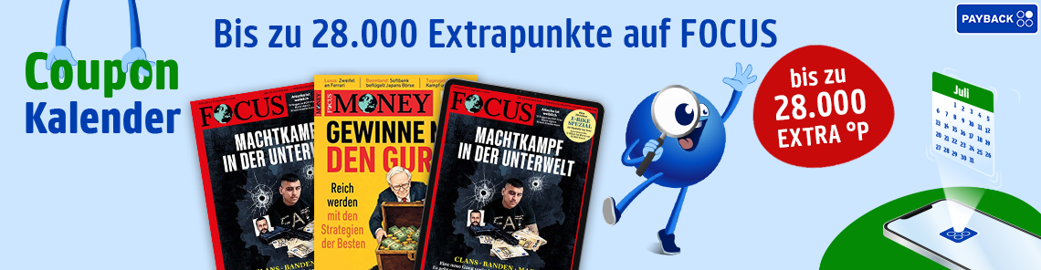 Bis zu 28.000 Extrapunkte auf FOCUS