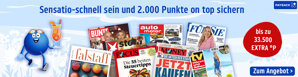 Sensatio-schnell sein und 2.000 Punkte on top sichern