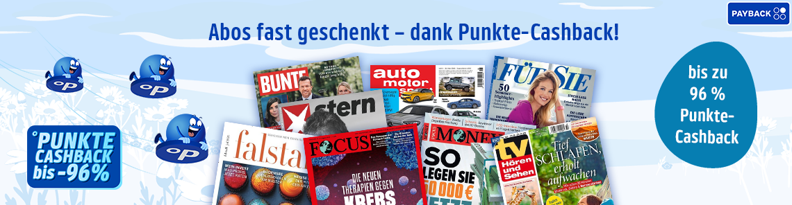 Abos fast geschenkt - dank Punkte-Cashback!