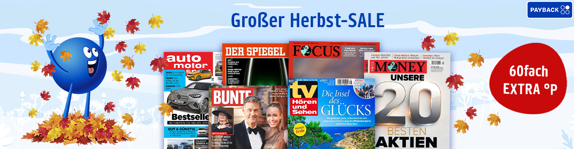 Großer Herbst-SALE - 60fach EXTRA-°Punkte!
