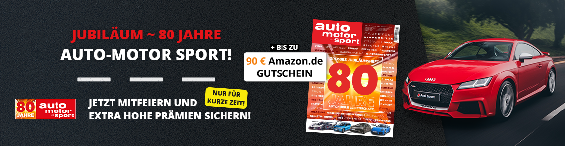 Jubiläum 80 Jahre AUTO-MOTOR-SPORT! - Jetzt mitfeiern und Extra hohe Prämie sichern!