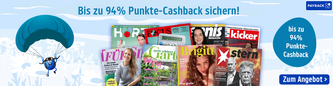 Bis zu 94 Prozent Cashback!