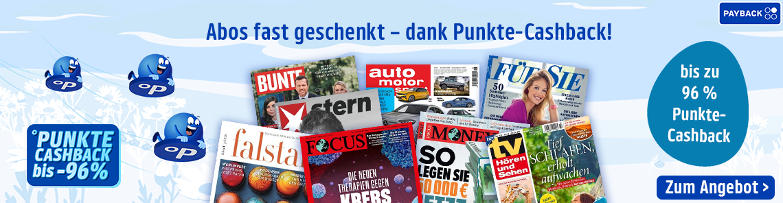 Abos fast geschenkt - dank Punkte-Cashback!