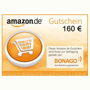 160 € Amazon.de Gutschein